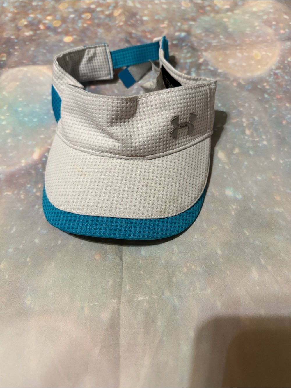 Under Armour White and Teal Women's Athletic Visor